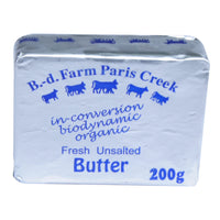 Butter -Unsalted (200g) Paris Creek Fresh Organic