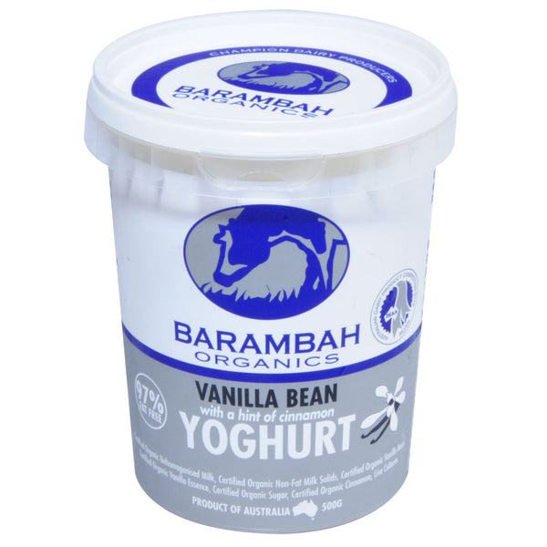 Organic Yoghurt - Vanilla (500g) Barambah