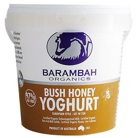 Organic Yoghurt - Honey (1kg) Barambah