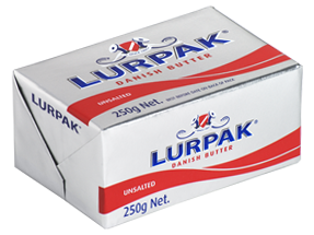 Butter -Unsalted (250g) Lurpak Block