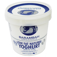 Organic Yoghurt - Low Fat (1kg) Barambah